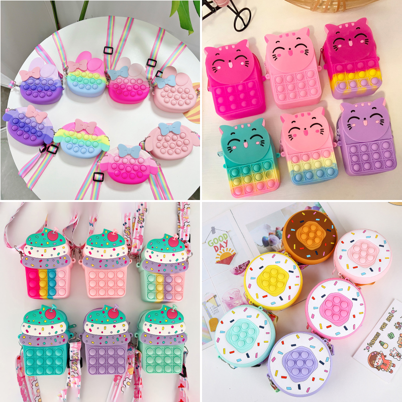 Fidget Toys Coin Purse Girl Gifts Circular Storage Bag Stress Relief Squishy Push Sensory Bubble Rainbow Decompression Simple Dimple Shoulder Fidgtes Makeup Bags
Fidget Toys Coin Purse Girl Gifts Circular Storage Bag Stress Relief Squishy Push Sensory Bubble Rainbow Decompression Simple Dimple Shoulder Fidgtes Makeup Bags