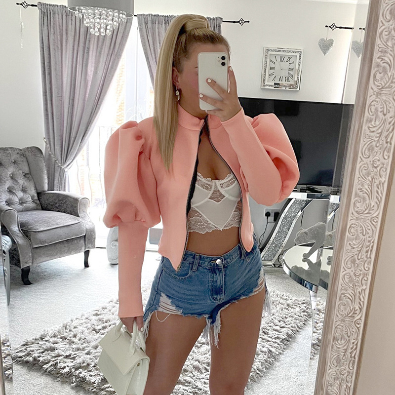 Sexy Short Women Down Parka Winter Keep Warm Puff Sleeve Jacket Mini Slim Button Coat Vintage Black Puffer Reflective Korean Punk Streetwear, Pink
Sexy Short Women Down Parka Winter Keep Warm Puff Sleeve Jacket Mini Slim Button Coat Vintage Black Puffer Reflective Korean Punk Streetwear, Pink