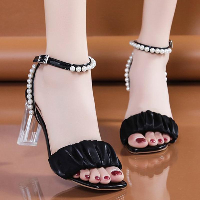 Sandals Rimocy Summer Pearls Strap Transparent High Heels Women 2021 Ankle Wrap Square Toe Sandal Woman Sexy Pleated Party Pumps, Beige
Sandals Rimocy Summer Pearls Strap Transparent High Heels Women 2021 Ankle Wrap Square Toe Sandal Woman Sexy Pleated Party Pumps, Beige