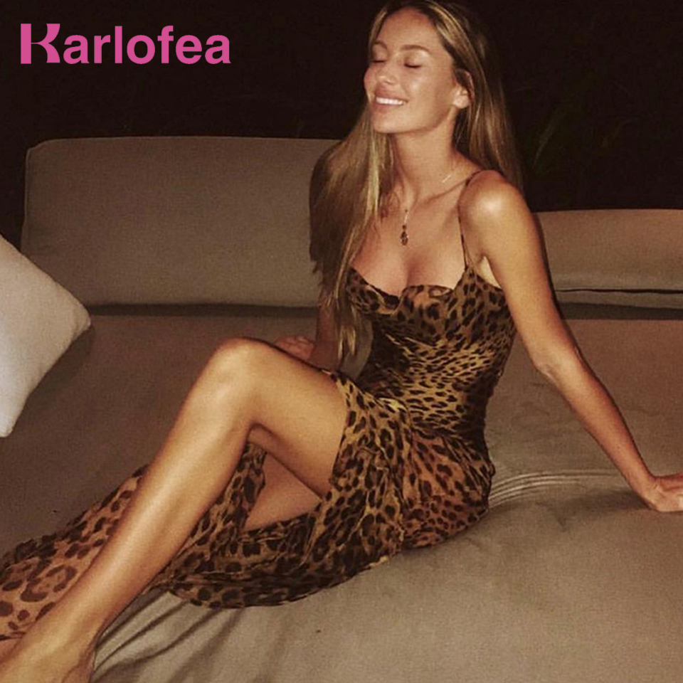 Karlofea Sexy Leopard V Neck Spaghetti Strap Maxi Dress Women Chiffon Beach Floor Length Dress Vestido Sundress New Club Dress, Brown
Karlofea Sexy Leopard V Neck Spaghetti Strap Maxi Dress Women Chiffon Beach Floor Length Dress Vestido Sundress New Club Dress, Brown