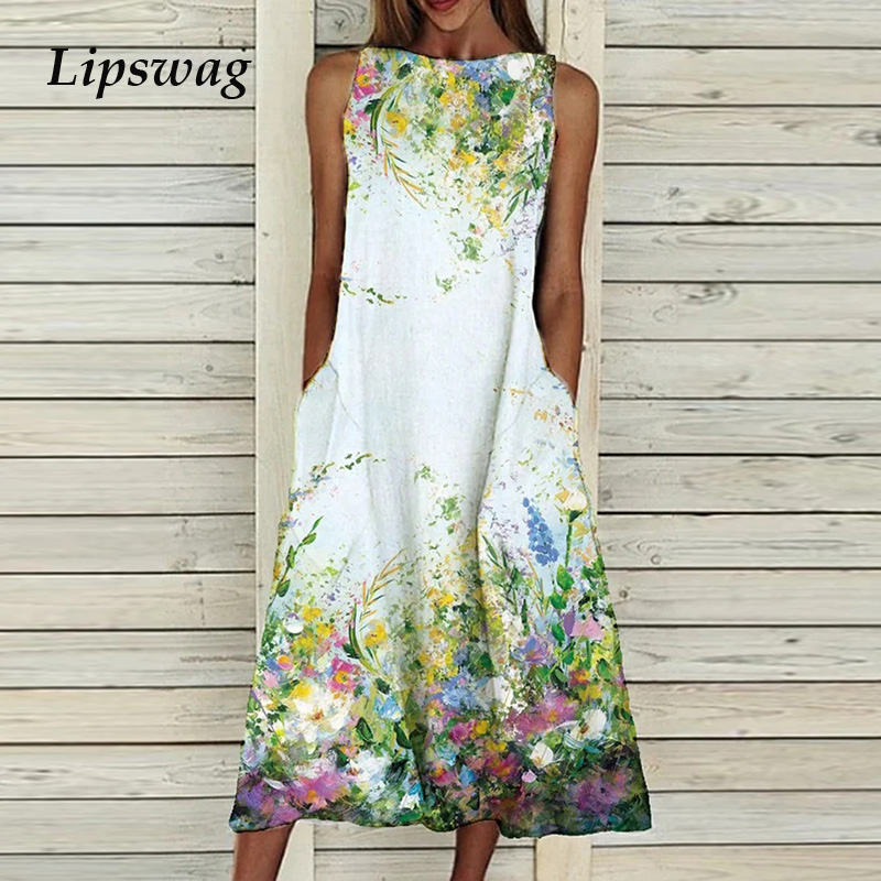 spring summer sleeveless lady party dress elegant women o-neck long dress 2021 summer vintage floral print loose a-line dresseshigh quality, Black;gray
spring summer sleeveless lady party dress elegant women o-neck long dress 2021 summer vintage floral print loose a-line dresseshigh quality, Black;gray