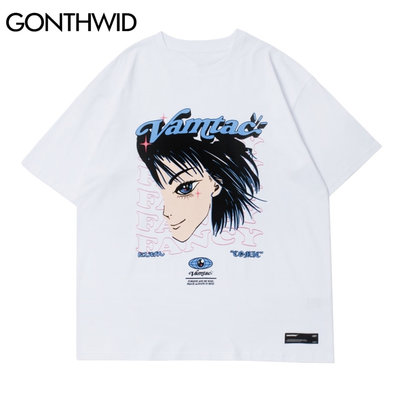 Short Sleeve Tees Tops Streetwear Harajuku Men Anime Cartoon Girl Head Print Tshirt Cotton Casual Hip Hop T-Shirts Male 210602, White
Short Sleeve Tees Tops Streetwear Harajuku Men Anime Cartoon Girl Head Print Tshirt Cotton Casual Hip Hop T-Shirts Male 210602, White