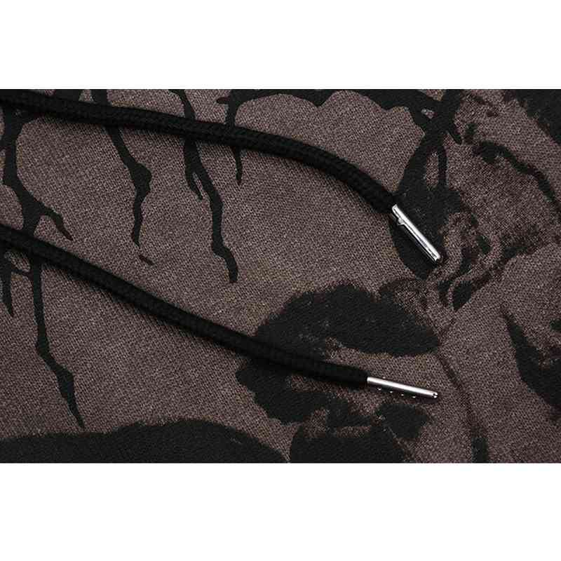 Hoodie Angel Fairy Grunge Dark print Jacket Coat Women hip-hop streetwear Harajuku Anime hoodies coat zipper y2k E-girl punk 210730