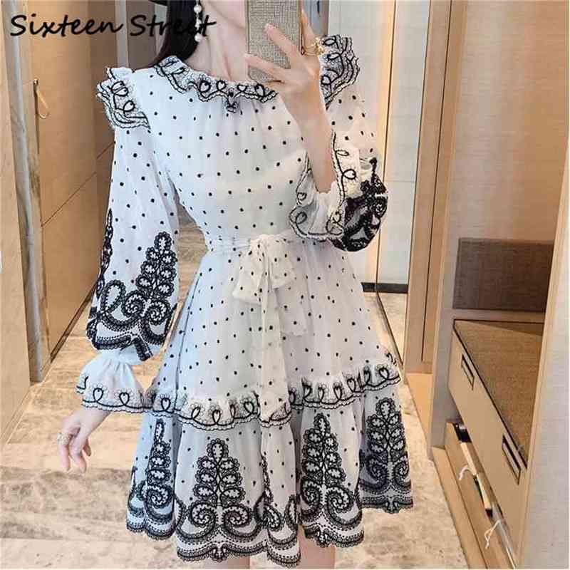 Embroidery Dress For Woman Ruffles Long Sleeve High Waist Bodycon Lady Elegant Party Dresses Female Spring Clothing 210603
Embroidery Dress For Woman Ruffles Long Sleeve High Waist Bodycon Lady Elegant Party Dresses Female Spring Clothing 210603