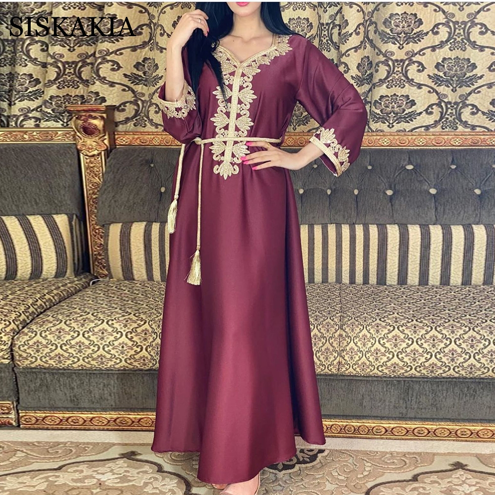 2021siskakia satin maxi dress for women elegant ethnic embroidery gilding jalabiya muslim dubai arabic moroccan kaftan robe green, Black;gray
2021siskakia satin maxi dress for women elegant ethnic embroidery gilding jalabiya muslim dubai arabic moroccan kaftan robe green, Black;gray