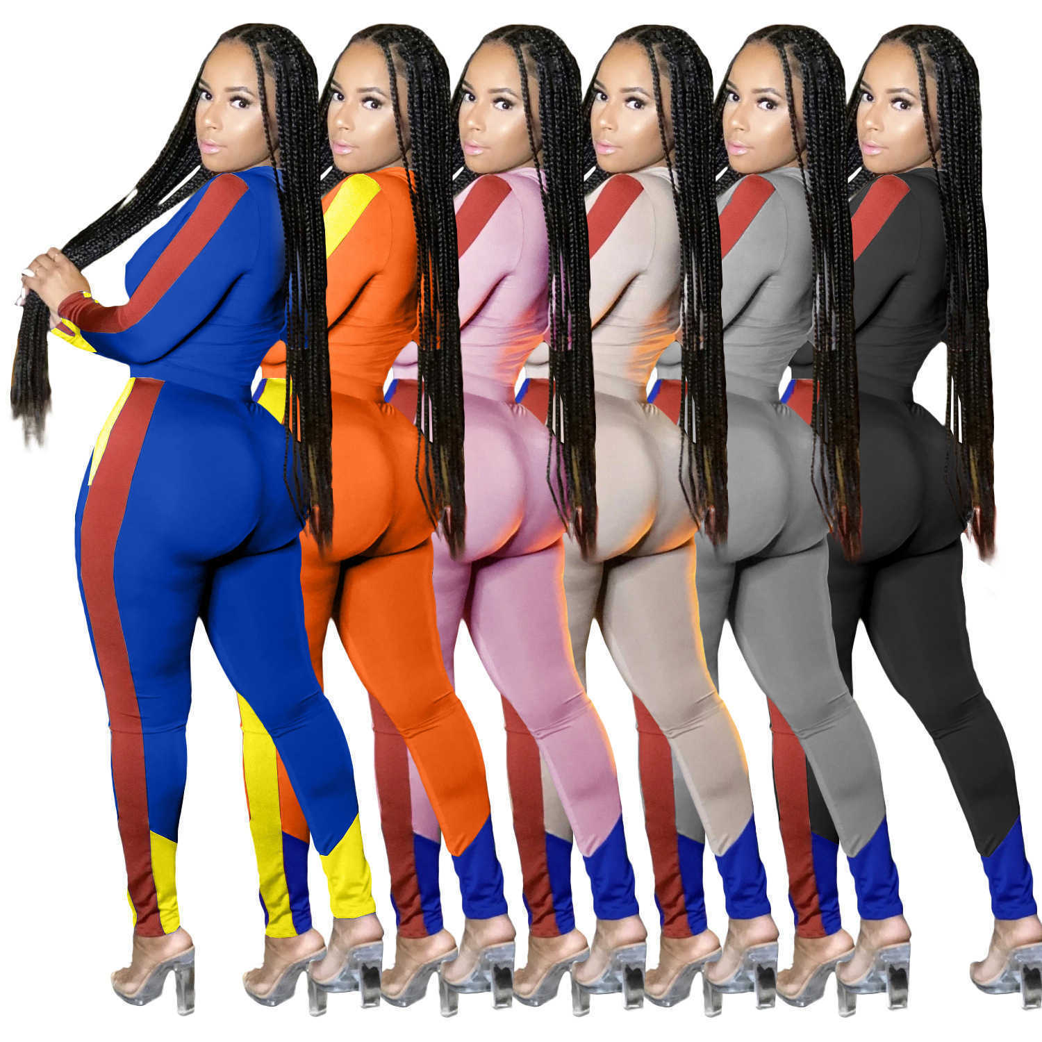 Designer Women Sports Tracksuits Two Piece Set Fashion Long Sleeve Stitching Sweatshirts Hoodies Leggings Outfits Jogging Suits, Orange
Designer Women Sports Tracksuits Two Piece Set Fashion Long Sleeve Stitching Sweatshirts Hoodies Leggings Outfits Jogging Suits, Orange