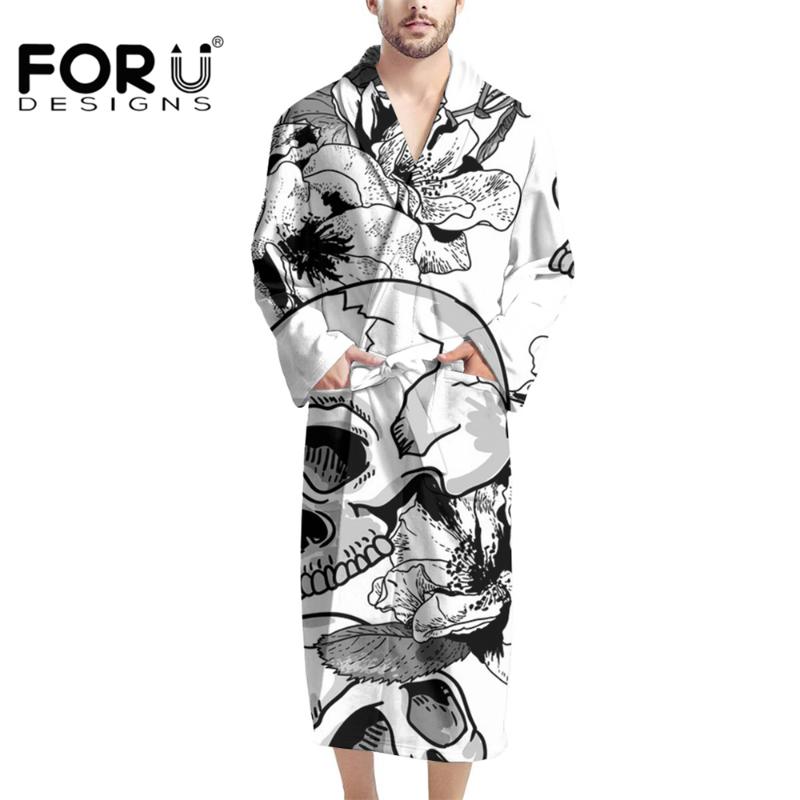 Men's Sleepwear FORUDESIGNS Funny Skull Pattern Yukata Bathrobe Gown For Mens Lightweight Soft Knit V-neck Casual Men Loungewear, Black;brown
Men's Sleepwear FORUDESIGNS Funny Skull Pattern Yukata Bathrobe Gown For Mens Lightweight Soft Knit V-neck Casual Men Loungewear, Black;brown