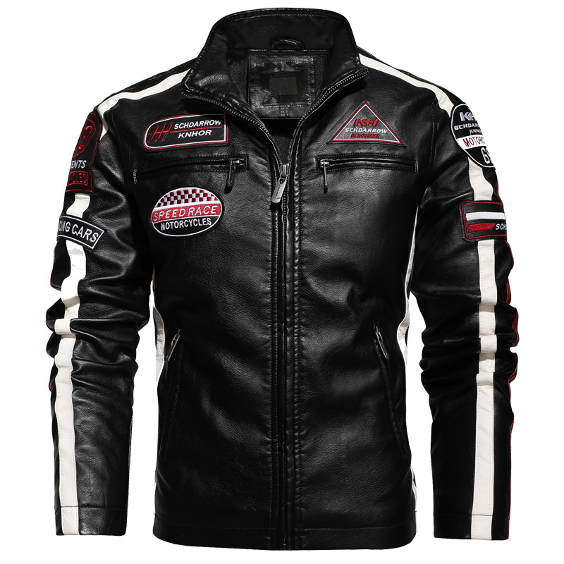Free locomotive style men's leather jacket high-quality stand-up collar retro comfortable fashion travel commute, Black
Free locomotive style men's leather jacket high-quality stand-up collar retro comfortable fashion travel commute, Black