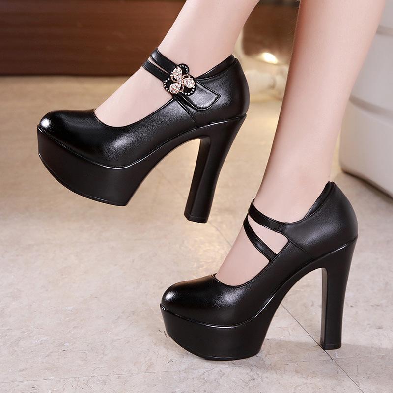 13cm Hate Sky High Super Heel Thick With Waterproof Platform Muffin Sole Shoes One Word Buckle Model Cheongsam Show Dress, Black
13cm Hate Sky High Super Heel Thick With Waterproof Platform Muffin Sole Shoes One Word Buckle Model Cheongsam Show Dress, Black