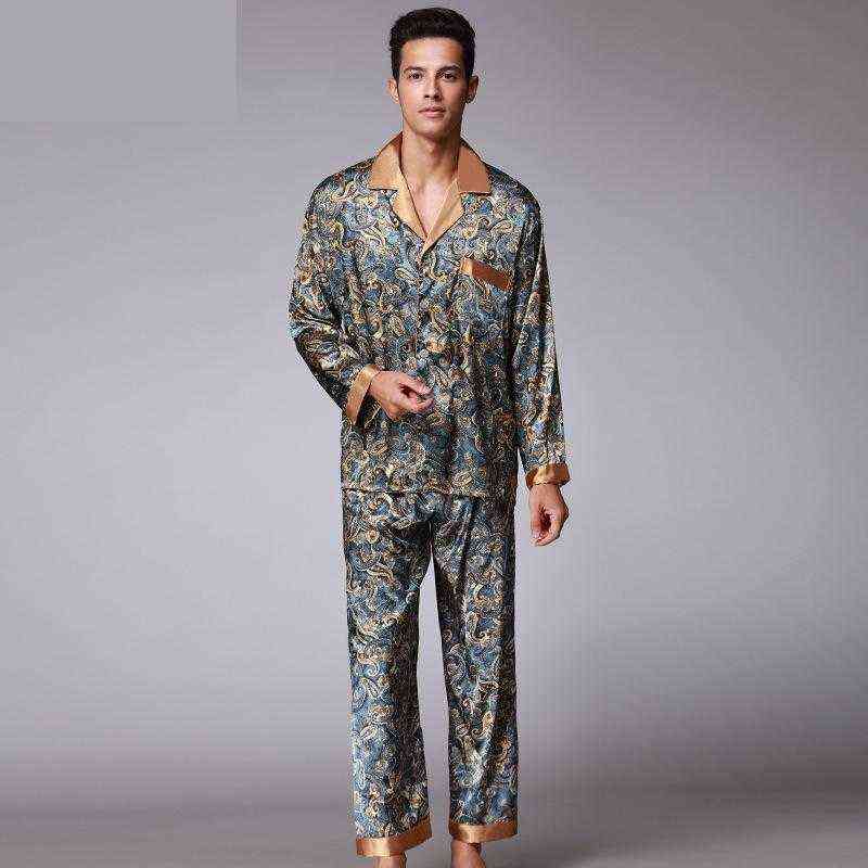 Luxury pajamas Men Paisley Pattern Sleepwear Silk long-sleeved Satin Mens Pyjamas Men's Lounge Pajamas Set Plus Size 4XL 211111, Coffe style a
Luxury pajamas Men Paisley Pattern Sleepwear Silk long-sleeved Satin Mens Pyjamas Men's Lounge Pajamas Set Plus Size 4XL 211111, Coffe style a