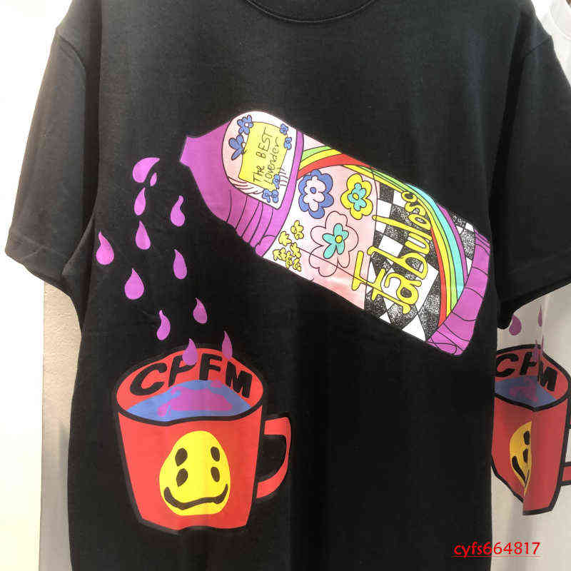 CPFM Tee Men Women Summer Style Fruit Tee Print CPFM Tshirt High Quality CACTUS PLANT FLEA MARKET Tops Short Sleeve G1209