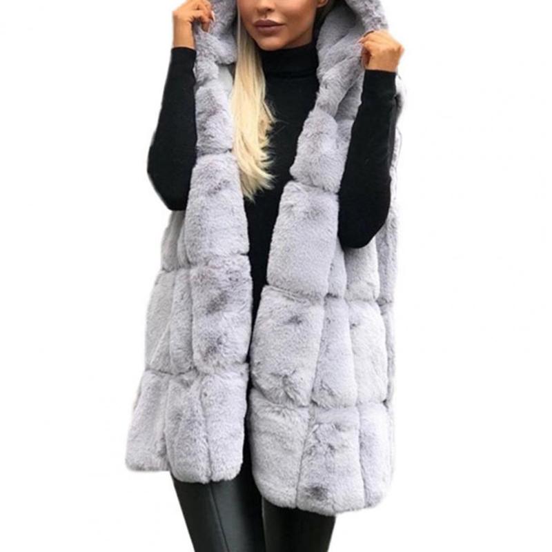Women' Vests Across Stripe Long Faux Fur Vest Coat Hooded Solid Color Open Front Cardigan Waistcoat, Black
Women' Vests Across Stripe Long Faux Fur Vest Coat Hooded Solid Color Open Front Cardigan Waistcoat, Black