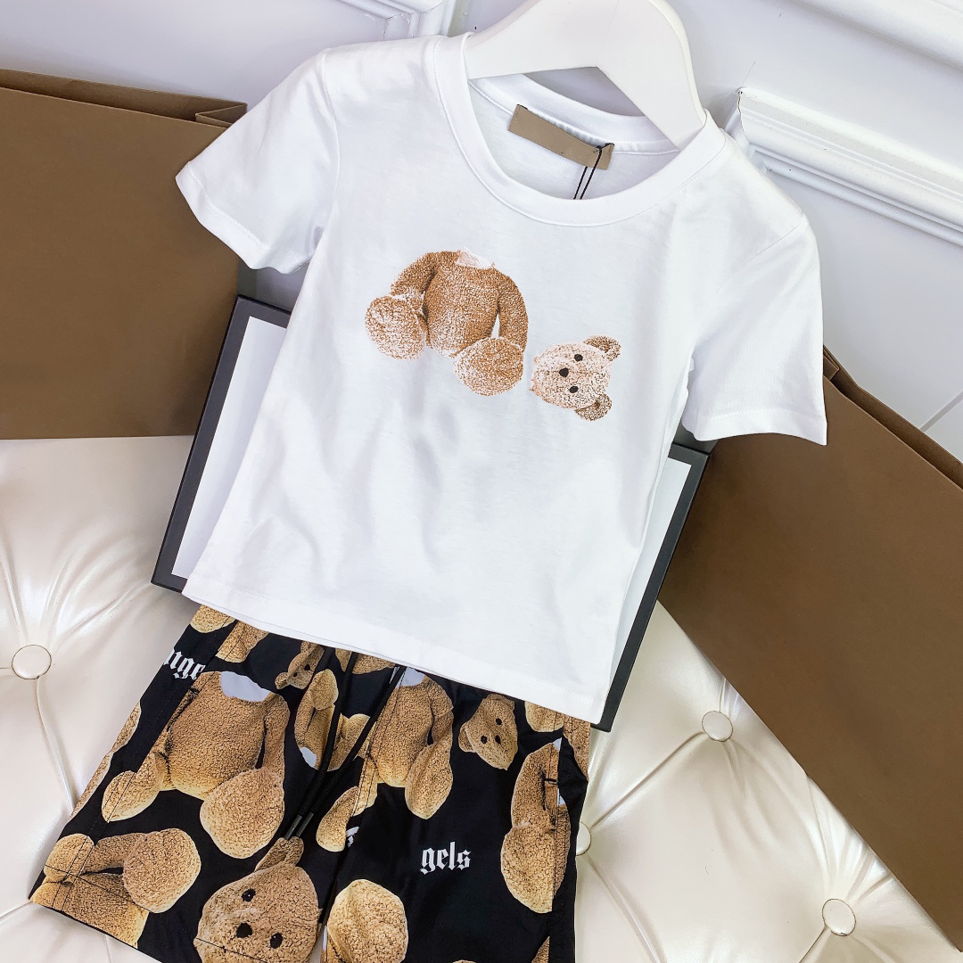 designer kids t shirts + shorts sets childrens summer clothing bear printing white tees with Five-cent short pants size 100-150, Black
designer kids t shirts + shorts sets childrens summer clothing bear printing white tees with Five-cent short pants size 100-150, Black