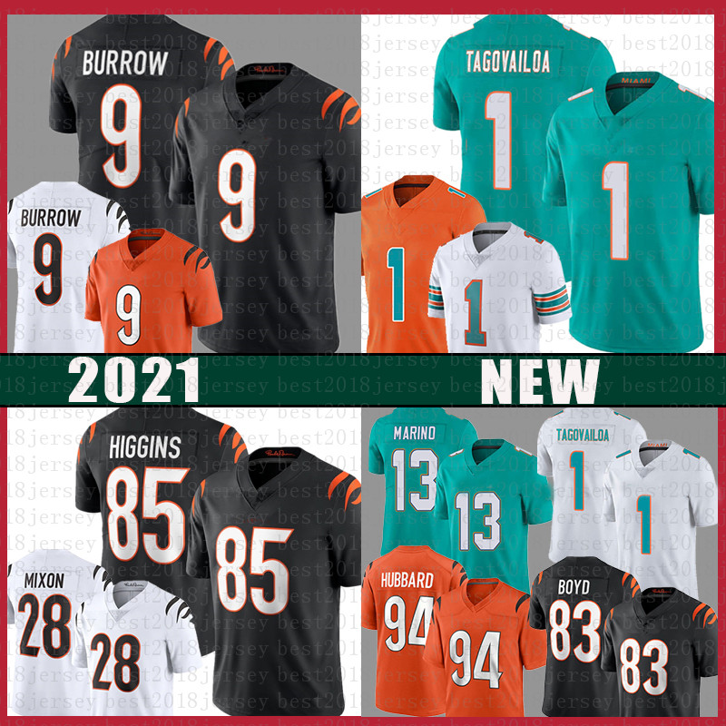 1 Tua Tagovailoa 9 Joe Burrow Football Jersey 13 Dan Marino 85 Tee Higgins 28 Joe Mixon 83 Tyler Boyd 94 Sam Hubbard 18 A.J. Green 30 Ickey Woods 3 Austin Seibert Trey Hopkins
1 Tua Tagovailoa 9 Joe Burrow Football Jersey 13 Dan Marino 85 Tee Higgins 28 Joe Mixon 83 Tyler Boyd 94 Sam Hubbard 18 A.J. Green 30 Ickey Woods 3 Austin Seibert Trey Hopkins