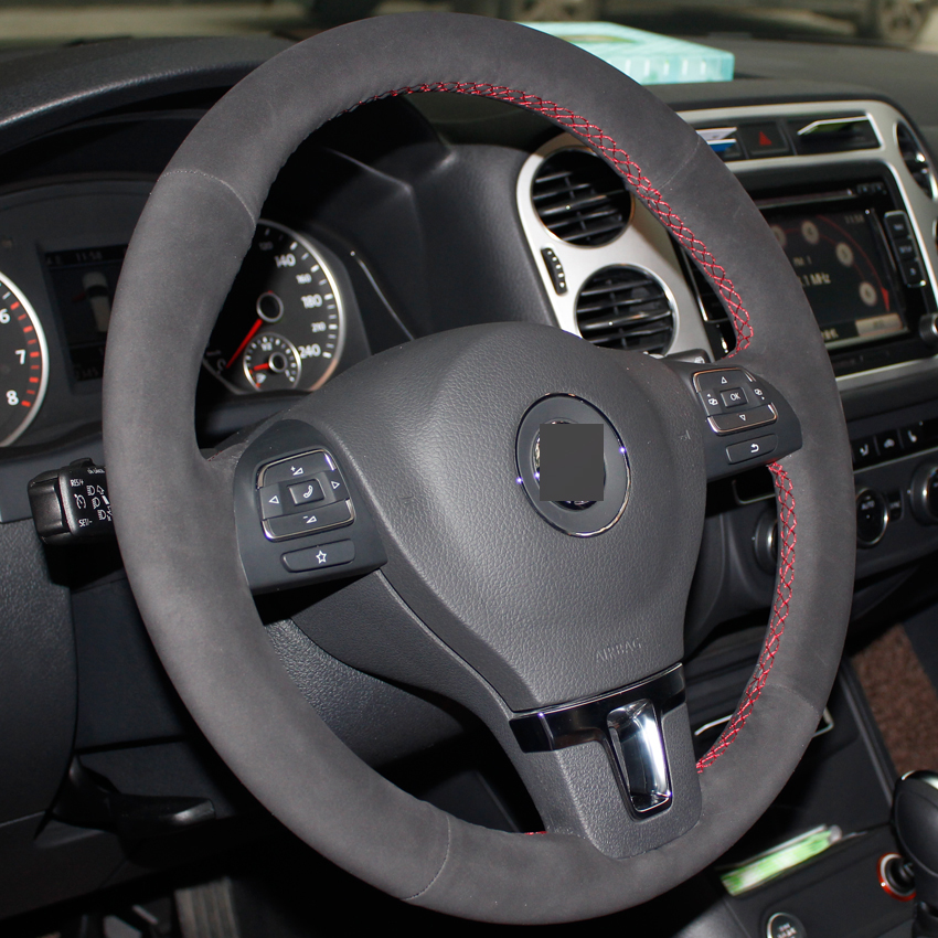 Black Suede Hand-stitched Car Steering Wheel Cover for Volkswagen VW Gol Tiguan Passat B7 Passat CC Touran Jetta Mk6 2010-2017
Black Suede Hand-stitched Car Steering Wheel Cover for Volkswagen VW Gol Tiguan Passat B7 Passat CC Touran Jetta Mk6 2010-2017