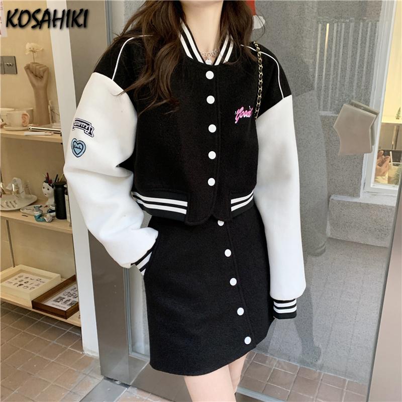 Women's Jackets Woherb 2021 Black Jacket Fashion Baseball Korean Loose+ Woolen Cloth Solid Color All Match Short Skirts, Black;brown
Women's Jackets Woherb 2021 Black Jacket Fashion Baseball Korean Loose+ Woolen Cloth Solid Color All Match Short Skirts, Black;brown