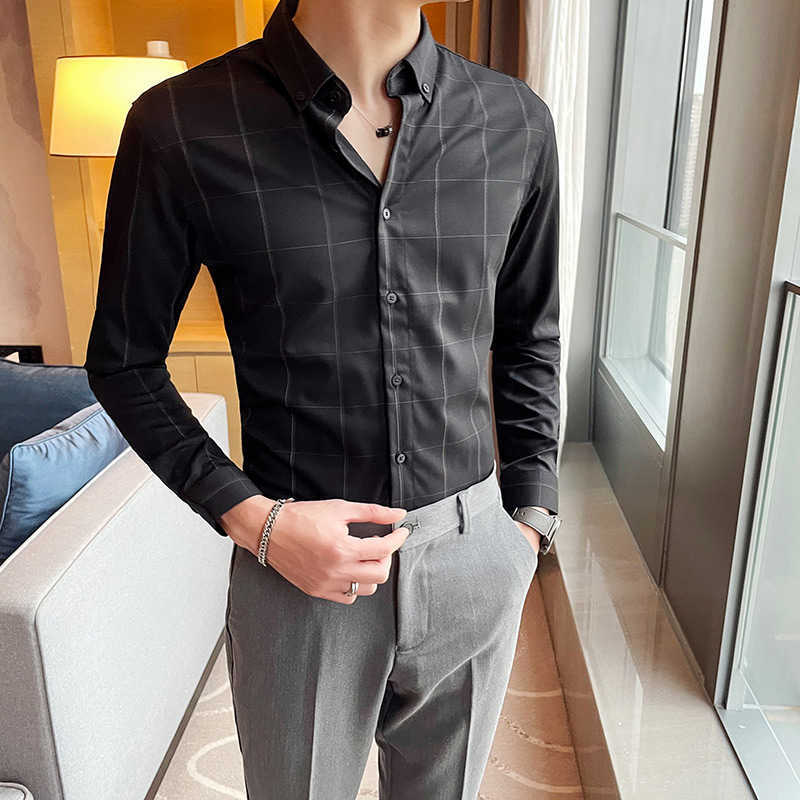 Striped Men Shirts Long Sleeve Casual Business Dress Spring Social Party Chemise Homme High Quality Streetwear Man Clothes 210527, White
Striped Men Shirts Long Sleeve Casual Business Dress Spring Social Party Chemise Homme High Quality Streetwear Man Clothes 210527, White