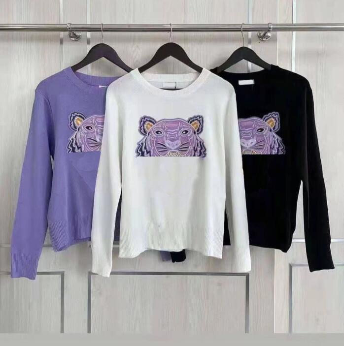 2021 Fashion Designer Paris Women' knits high-end round neck tiger embroidery black and white 2 colors for comfort warmth, Customize
2021 Fashion Designer Paris Women' knits high-end round neck tiger embroidery black and white 2 colors for comfort warmth, Customize