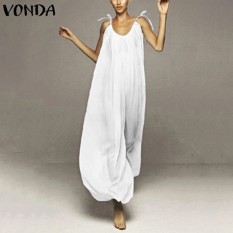 Fashion Female Wide Leg Pants Suspenders 2021 VONDA Women Loose Jumpsuits Summer Solid Rompers V-neck Elegant Overalls Plus Size, Black
Fashion Female Wide Leg Pants Suspenders 2021 VONDA Women Loose Jumpsuits Summer Solid Rompers V-neck Elegant Overalls Plus Size, Black