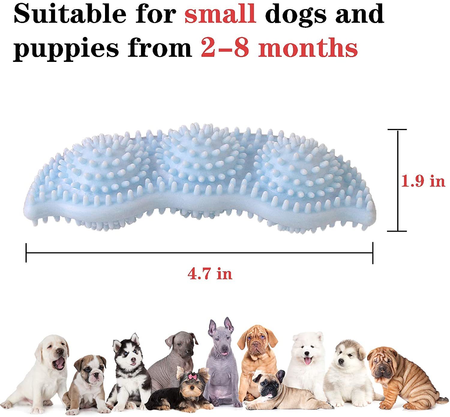 Pet Dog Chew Toys TPR Pea Bite Resistant Cleaning Teeth Dog Bite Stick Soft Plastic Molar Toy Food Grade Safety Dog Supplies
