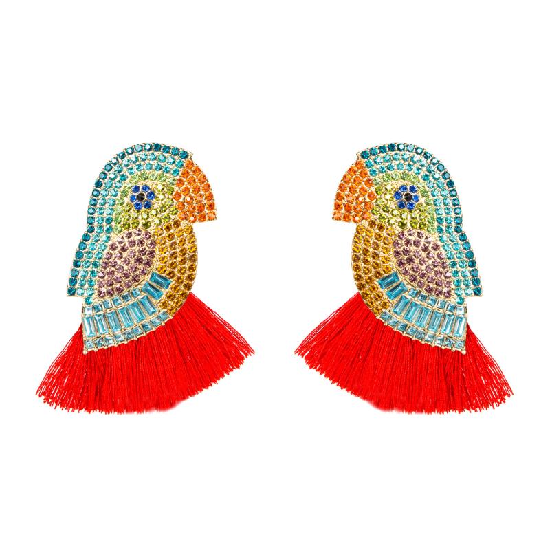 Dangle & Chandelier Cute Creative Acrylic Inlaid Crystal Color Parrot Tassel Earrings Ladies Retro Personality Party Jewelry Wholesale, Silver
Dangle & Chandelier Cute Creative Acrylic Inlaid Crystal Color Parrot Tassel Earrings Ladies Retro Personality Party Jewelry Wholesale, Silver
