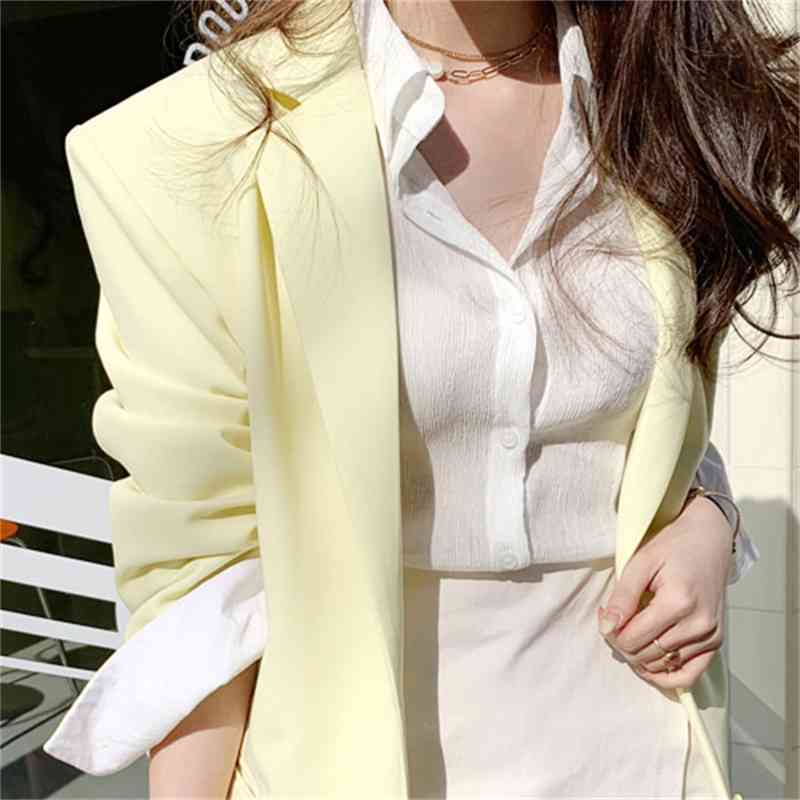 Thin White Shirt Chiffon Blouse Summer Spring femme Casual Tops Women Long sleeve Girls Plus Size s 210423