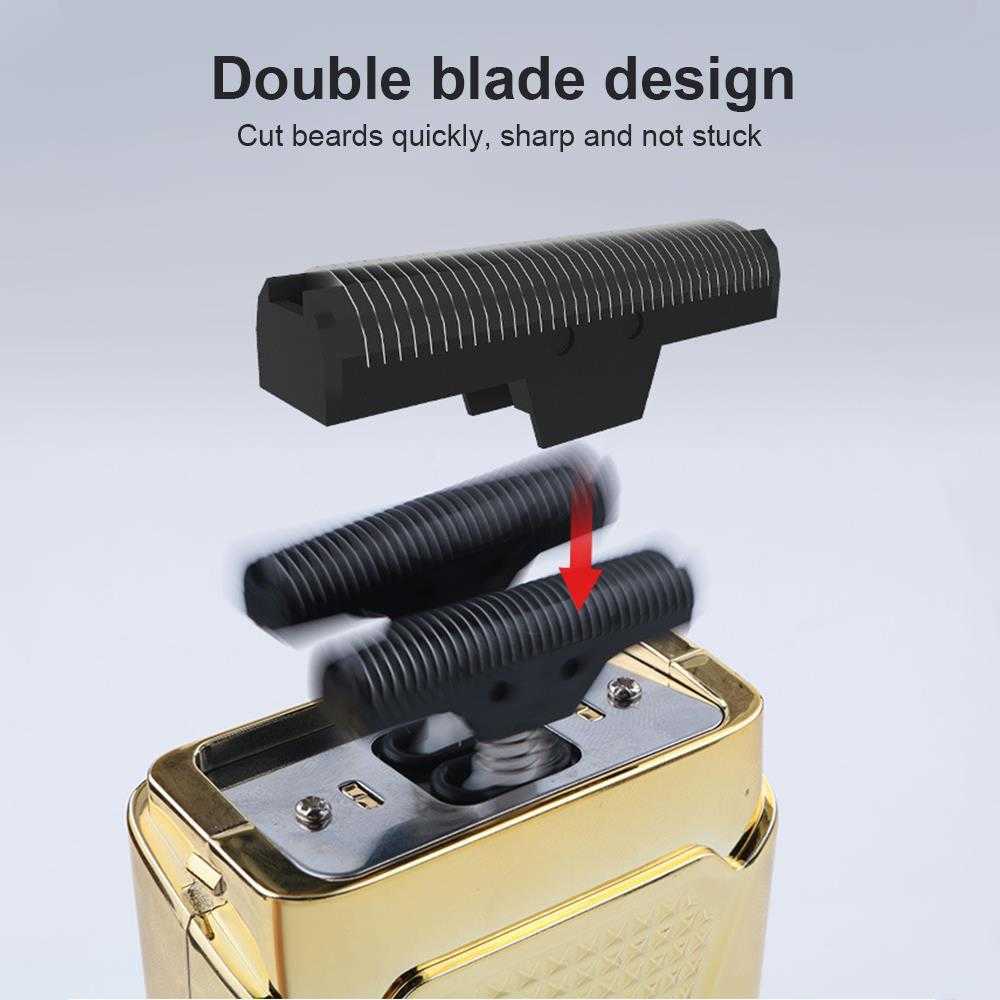 Men Electric Hair Trimmers Set USB Rechargeable Hair Clipper Retro Double Cutter Head Shaver Beard Razor Haircut Machine L24