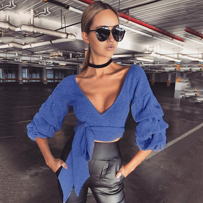 Women' Sweaters 2021 Lantern Sleeve Bandage Sexy Winter Clothes Women Harajuku Bottoming Knitted Tops Fashion Woman Deep V Neck Sweater, Blue
Women' Sweaters 2021 Lantern Sleeve Bandage Sexy Winter Clothes Women Harajuku Bottoming Knitted Tops Fashion Woman Deep V Neck Sweater, Blue