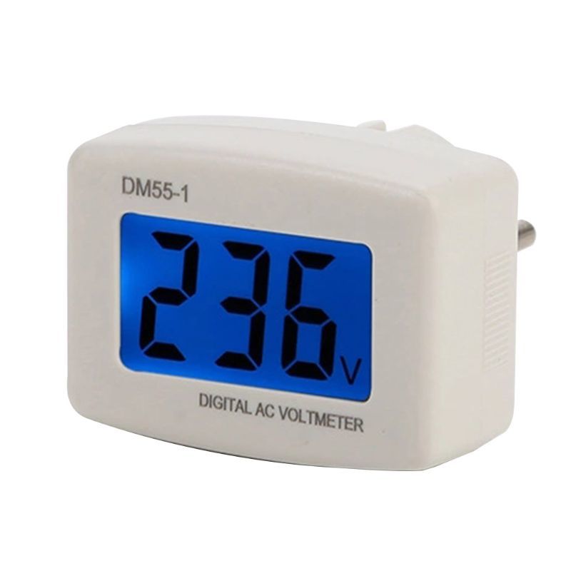 DM55-1 Digital Lcd Voltage Test Monitor Ac 80-300V Plug In Volt Meter Voltmeter