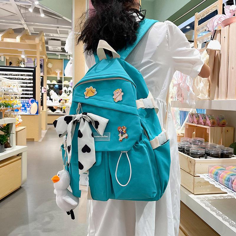 School Bags Schoolbag Junior High Middle Girl Heart Primary Student Grade Backpacks Women's Female Lovely Large Capacity, Pendant scarf badge 
School Bags Schoolbag Junior High Middle Girl Heart Primary Student Grade Backpacks Women's Female Lovely Large Capacity, Pendant scarf badge
