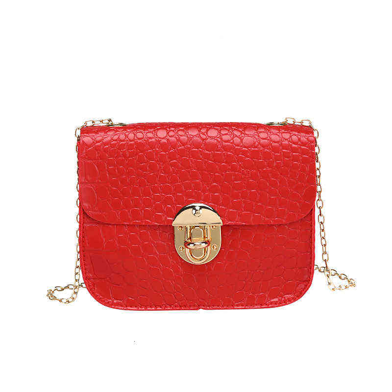 women's French women's crocodile messenger ins MINI SQUARE bag 065