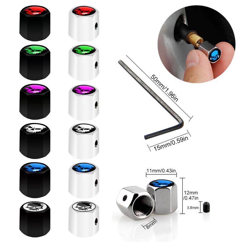 Auto Skull Tire Valve Stem Nut Caps Anti-Theft Russia Dragon Stems Covers For Cars Trucks Bikes Motorcycles Foot Print Wheel Tyre Cap