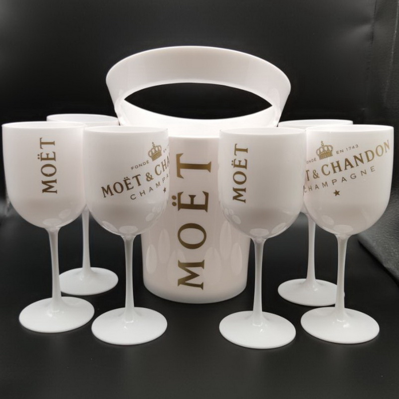 Ice Buckets And Coolers with 6Pcs white glass Moet Chandon Champagne glass Plastic
Ice Buckets And Coolers with 6Pcs white glass Moet Chandon Champagne glass Plastic