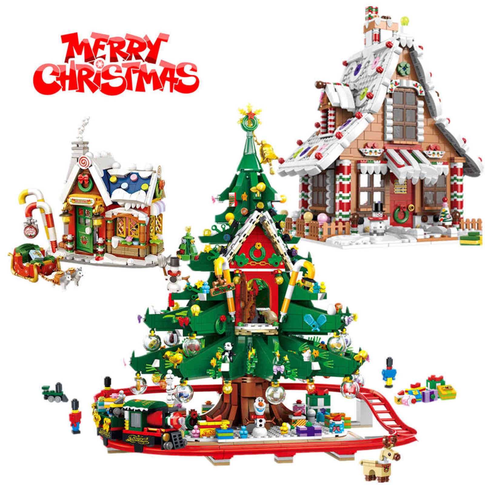 New Merry Christmas House Santa Claus Snowman Train Tree Deer Christmas Streetview City Building Blocks Bricks Toy Kids Gift H1103
New Merry Christmas House Santa Claus Snowman Train Tree Deer Christmas Streetview City Building Blocks Bricks Toy Kids Gift H1103