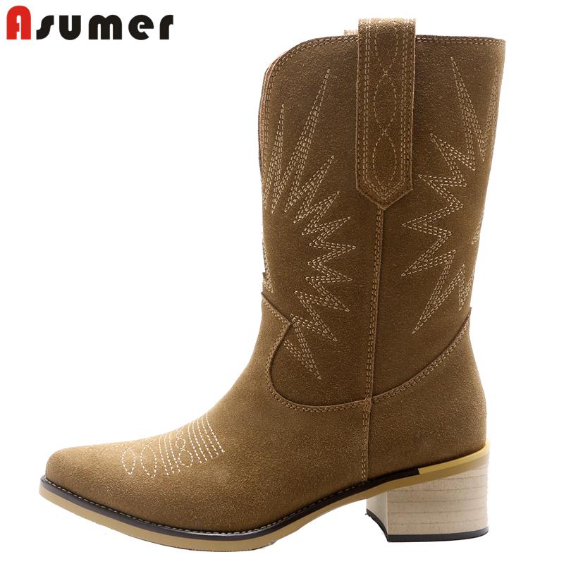 Boots Asumer Full Genuine Leather Women Shoes Slip On Autumn Winter Western Female Ankle Ladies Footwear, Black
Boots Asumer Full Genuine Leather Women Shoes Slip On Autumn Winter Western Female Ankle Ladies Footwear, Black