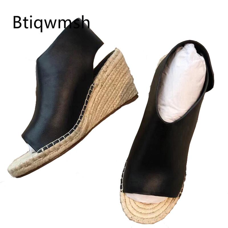 Sandals 2021 Platform Women Peep Toe Black White Real Leather Straw Wedges Shoes Woman Fashion Gladiator
Sandals 2021 Platform Women Peep Toe Black White Real Leather Straw Wedges Shoes Woman Fashion Gladiator