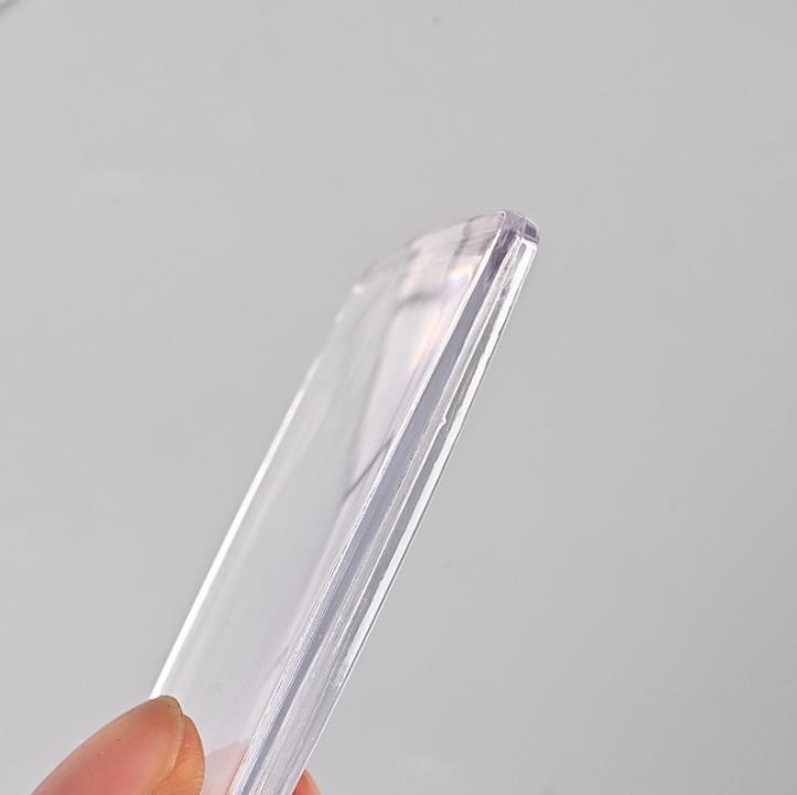 Party Favor Acrylic Plastic Blank Keyrings Insert Passport Photo Frame Keychain Picture-Frame Keyring Gift SN4448