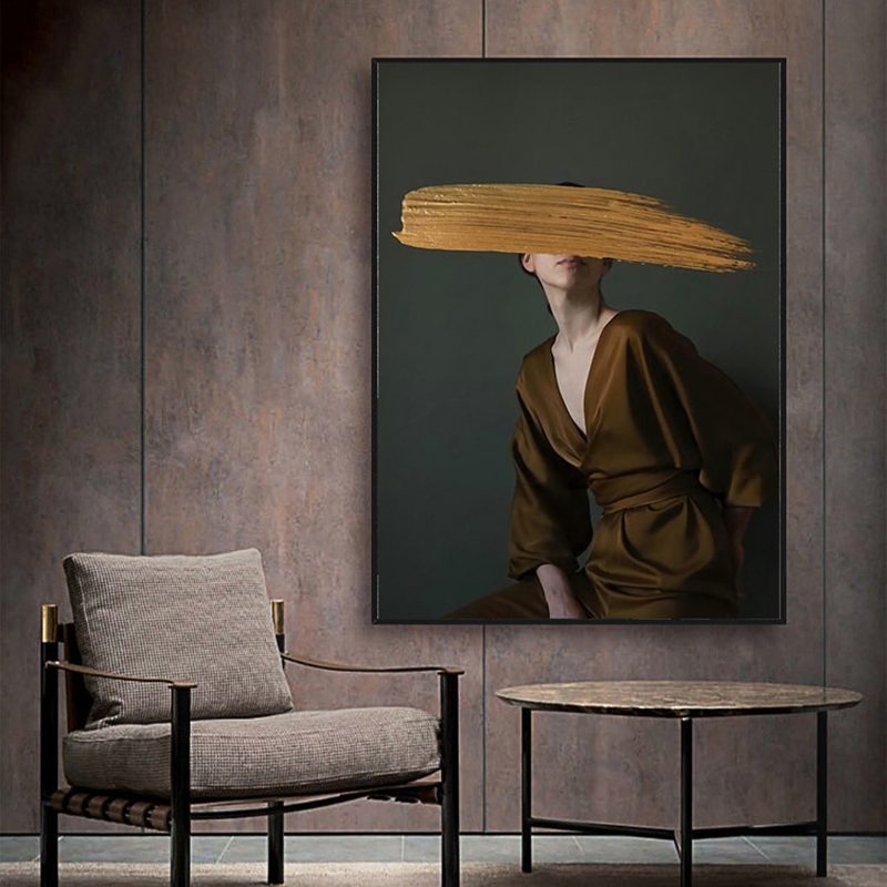 Woman Pigment Poster Abstract Canvas Prints Wall Art For Living Room Home Decor Wall Painting Indoor Decoration Portrait No Face