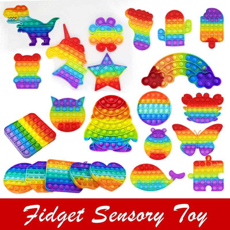 Tiktok Rainbow Push Fidget Toy Sensory Bubble Autism Special Needs Anxiety Stress Reliever for Office Workers Fluorescen gift
Tiktok Rainbow Push Fidget Toy Sensory Bubble Autism Special Needs Anxiety Stress Reliever for Office Workers Fluorescen gift