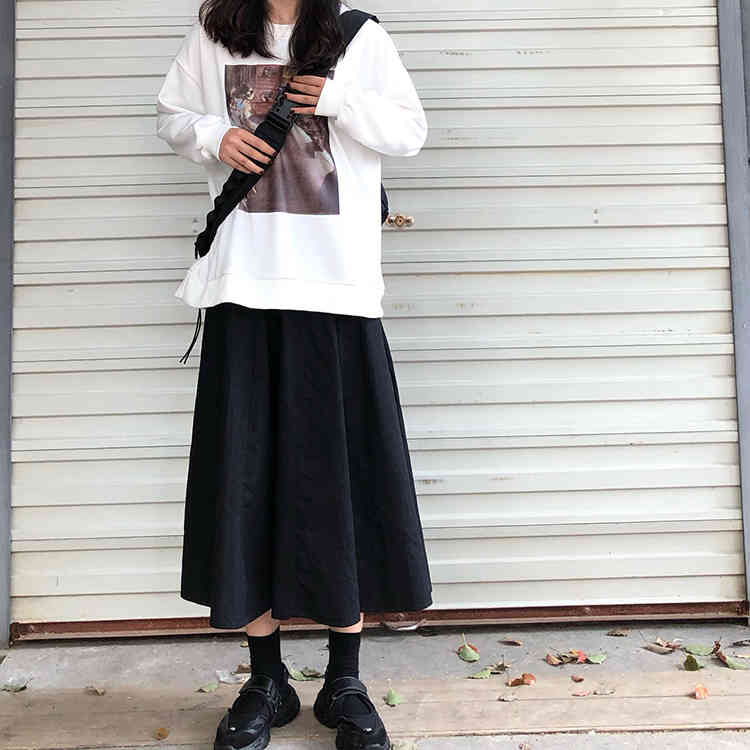 2 colors autumn winter korean style Women Sweatshirts large print loose Sweatshirt Womens pullovers (F3784) 210423