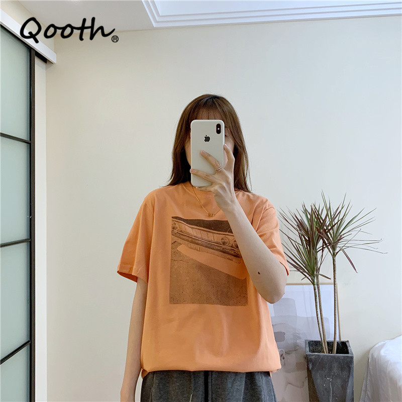 Qooth Retro Cotton Printed Short-sleeved T-shirt Summer O-neck Loose All Match Shirt Solid Fashion Straight Causal T-shirt QT742 210518, Grey
Qooth Retro Cotton Printed Short-sleeved T-shirt Summer O-neck Loose All Match Shirt Solid Fashion Straight Causal T-shirt QT742 210518, Grey