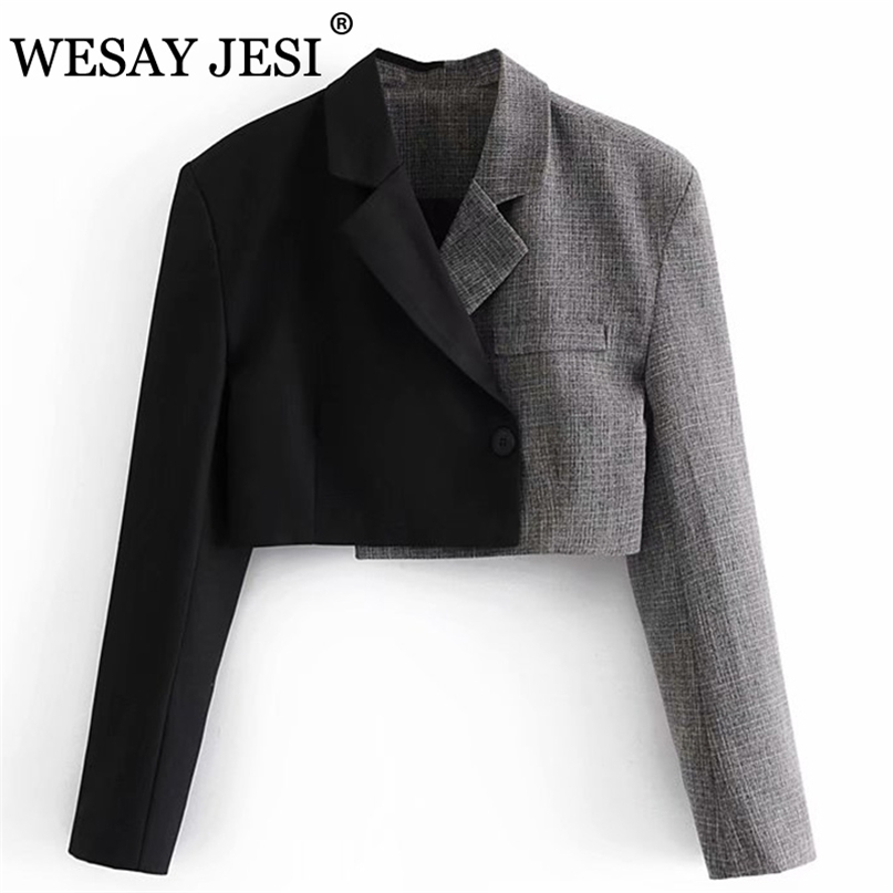 WESAY JESI Women's Suit Cropped Blazer+Skirt Fashion Office Lady Pocket Decoration Patchwork Blazer Suits With Skirt 211019, Khaki
WESAY JESI Women's Suit Cropped Blazer+Skirt Fashion Office Lady Pocket Decoration Patchwork Blazer Suits With Skirt 211019, Khaki