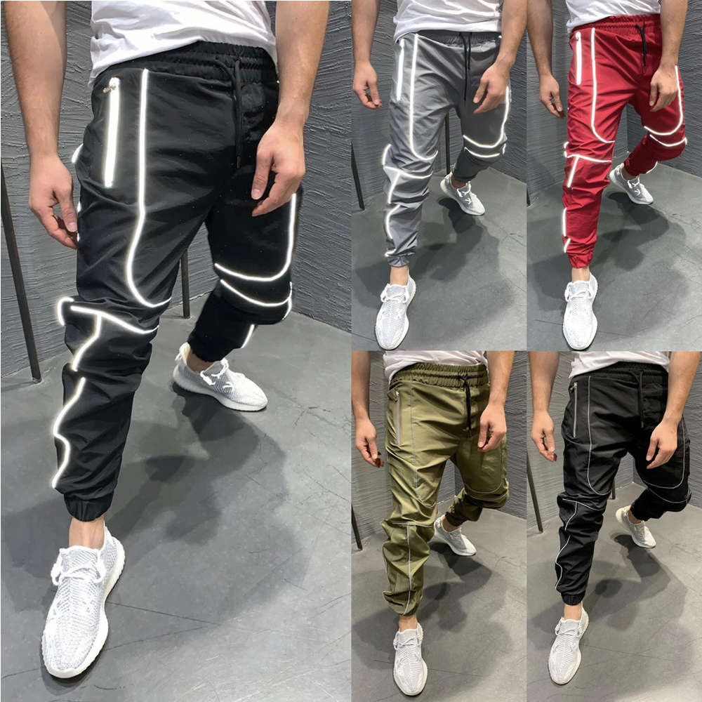 Autumn Men Oversized XXL Hip hop Harem Joggers Pants Male Multi-Pocket Reflective Striped Dance Sweatpants Trousers Streetwear, Black
Autumn Men Oversized XXL Hip hop Harem Joggers Pants Male Multi-Pocket Reflective Striped Dance Sweatpants Trousers Streetwear, Black