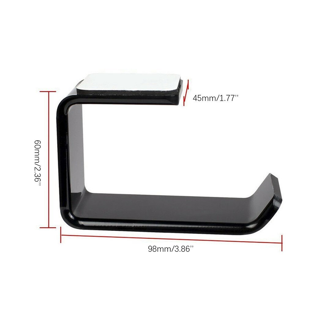 Simple Headphone Stand Hanger Hook Tape Under Dual Headset Bureau Mount Houder Easy to Use