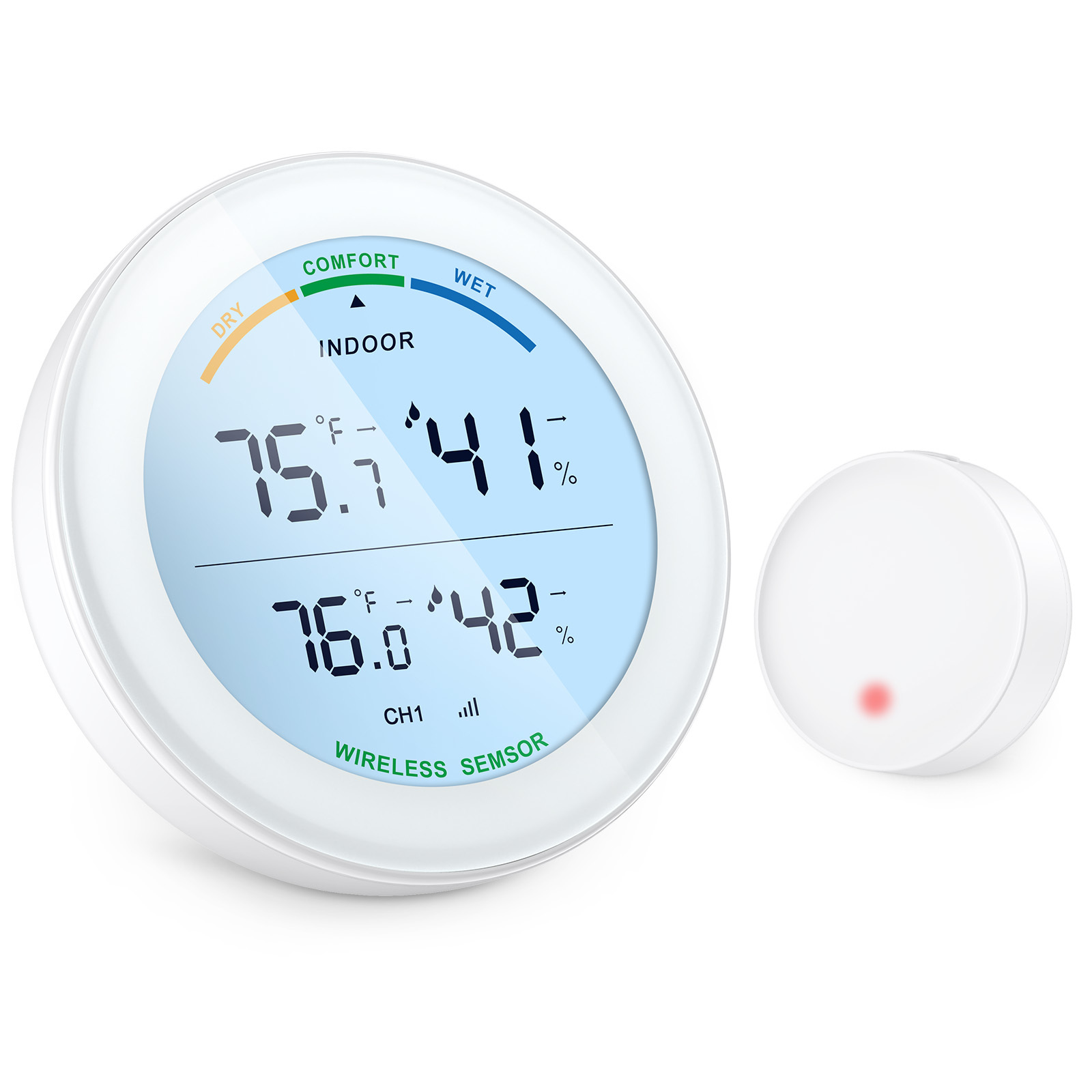 Wireless display thermometer lcd outdoor temperature sensor indoor digital hygrometer thermometer