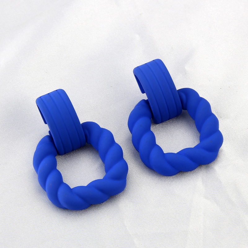 Blue Geometric Acrylic Dangle Earring High Grade Women Gift Earrings Jewelry