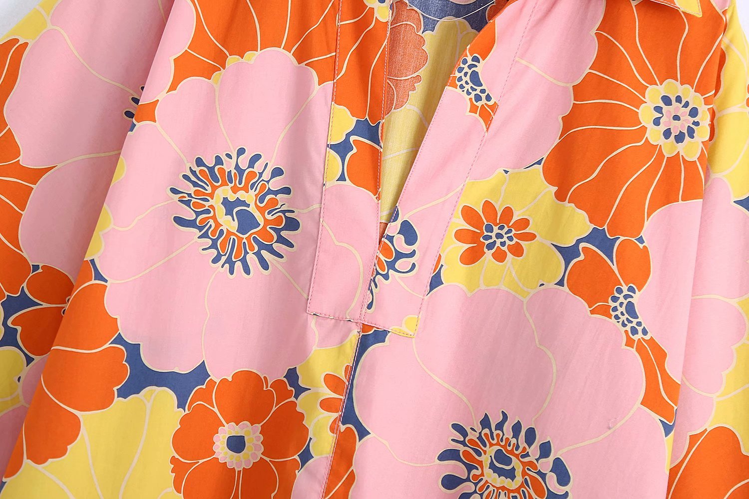 Women's Lapel Printed Loose Pullover Kimono Shirt Long Sleeve Plus Size Harajuku Chic Female Top 210507