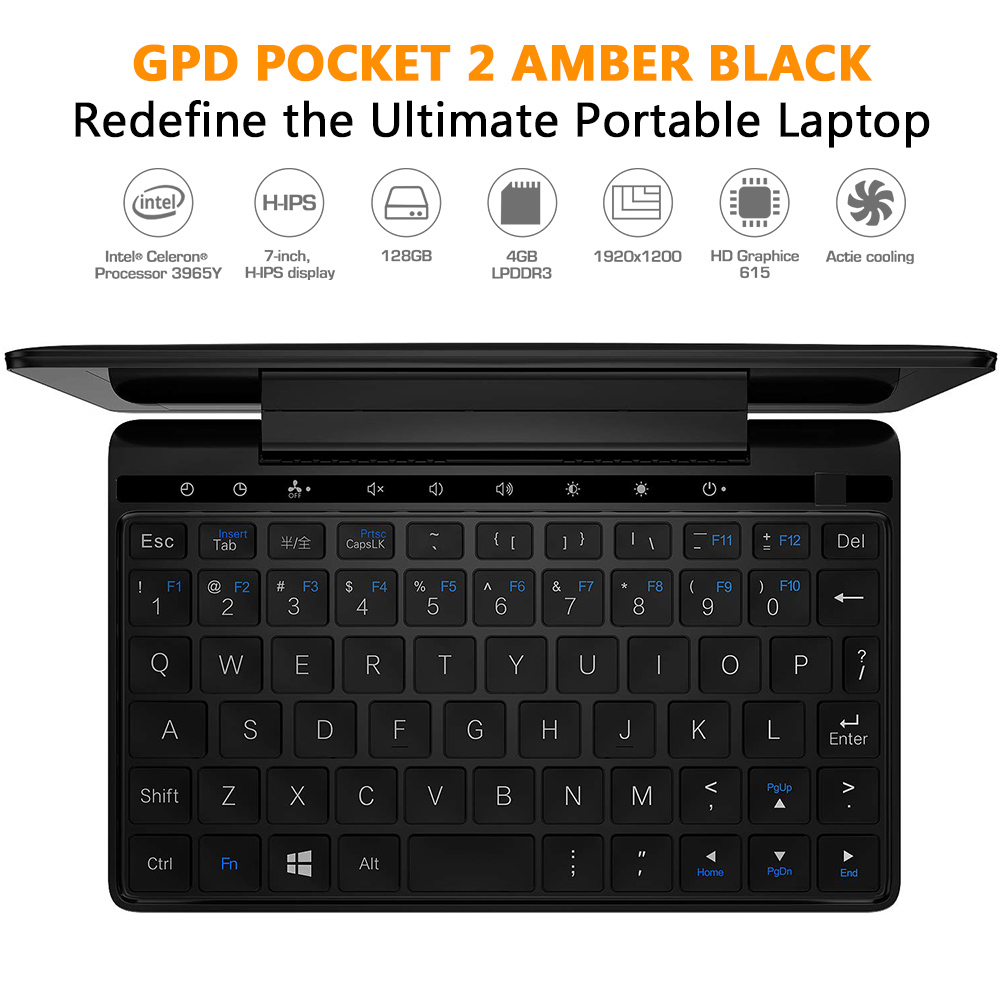 GPD Pocket 2 Gamepad Tablet PC Intel Celeron 3965Y Dual core 7" 1920*1200 IPS Touch Screen Windows 10 8GB RAM 128GB ROM - Gray
GPD Pocket 2 Gamepad Tablet PC Intel Celeron 3965Y Dual core 7" 1920*1200 IPS Touch Screen Windows 10 8GB RAM 128GB ROM - Gray