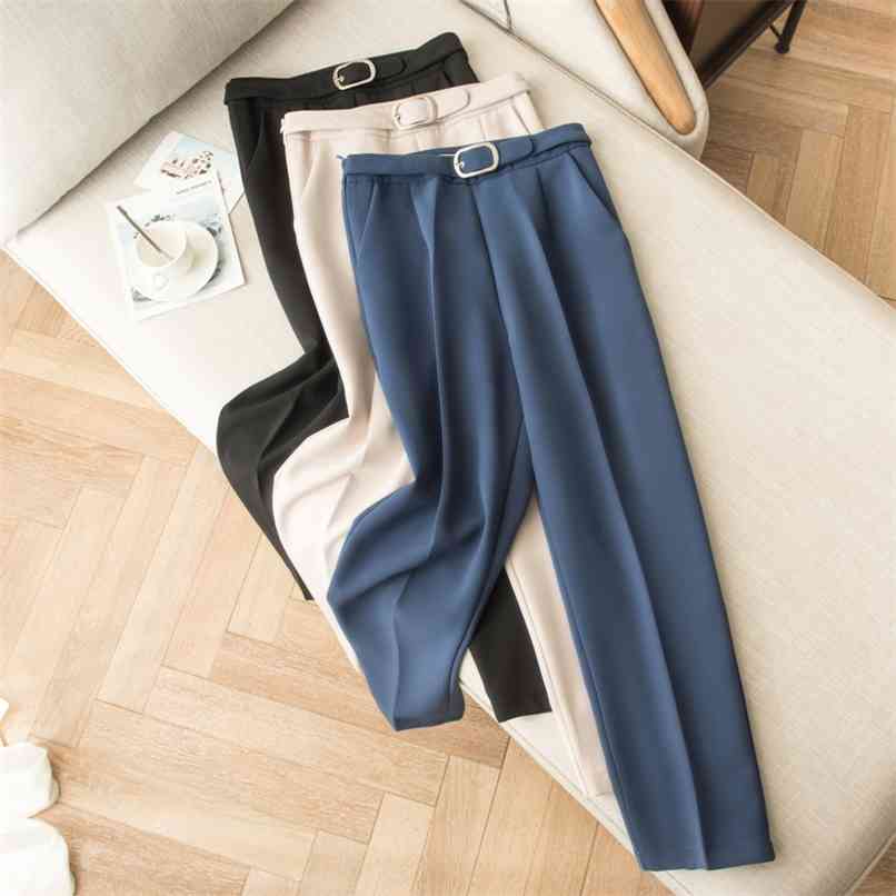 Casual Sashes Women Pencil Pants High Waist Pockets Female Work Business Trousers Spring Ankle-length 210520, Black
Casual Sashes Women Pencil Pants High Waist Pockets Female Work Business Trousers Spring Ankle-length 210520, Black
