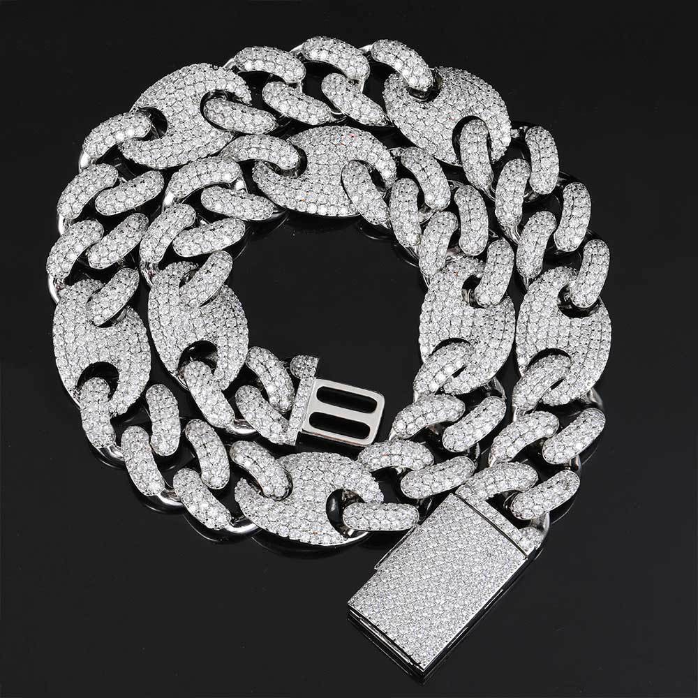 Hip Hop AAA+ CZ Stone Paved Bling Iced Out 19mm Pig Nose Round Cuban Miami Link Chain Necklaces for Men Rapper Jewelry X0509
Hip Hop AAA+ CZ Stone Paved Bling Iced Out 19mm Pig Nose Round Cuban Miami Link Chain Necklaces for Men Rapper Jewelry X0509